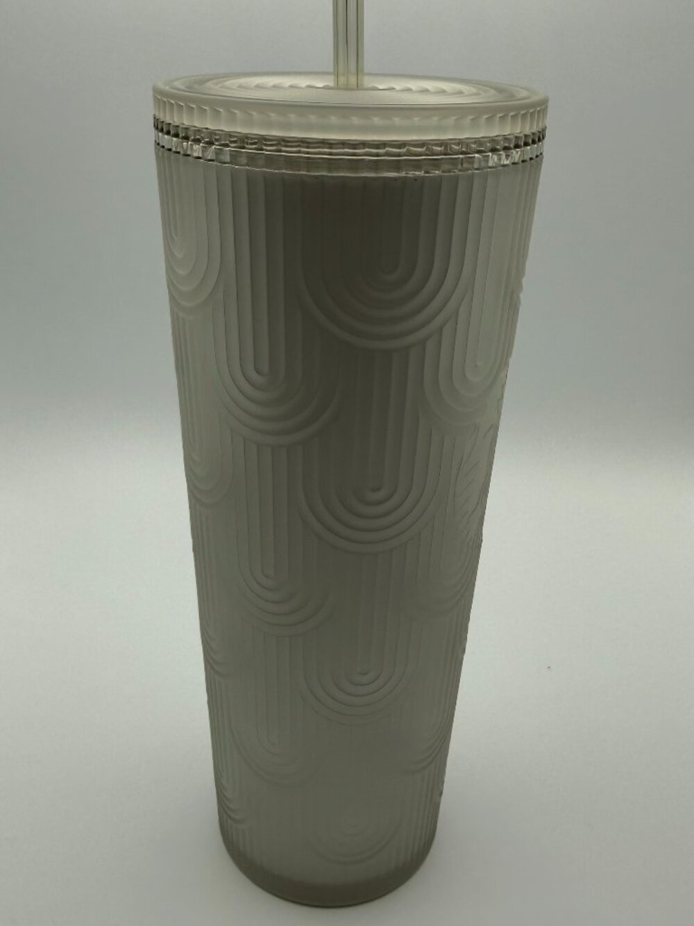Starbucks Soft Touch Siren Shell Scales Venti Tumbler 24oz Gray NWOT
